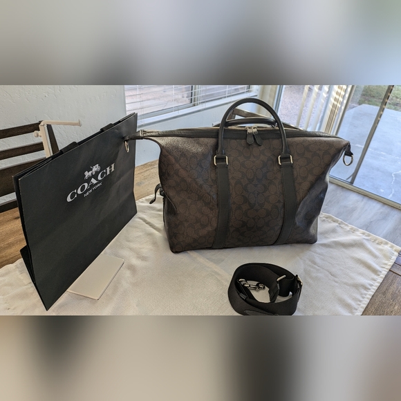 Coach Luggage Signature Canvas Brown Leather. - Picture 2 of 16